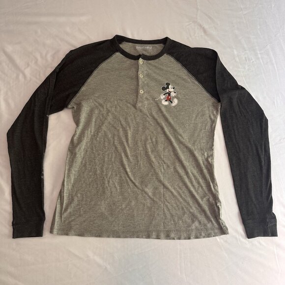 Disney Other - Disney Parks Cast Exclusive Mickey Mouse Henley Shirt Knit Gray Men’s M